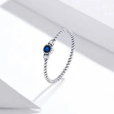 ALEXINA STERLING SILVER RIBBED RING